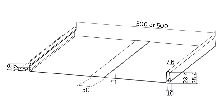 Vertix EasySeam Roof System Wide Rib profile
