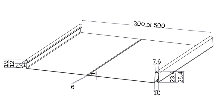 Vertix EasySeam Wall Cladding System Single Pencil profile