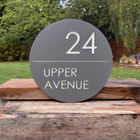 Modern Stone House Signs with Line Designs