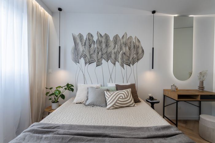 Fine Line Floral Bedroom Mural