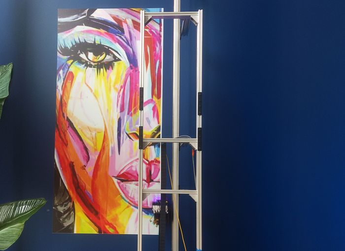 Abstract Portrait in Colour Streaks