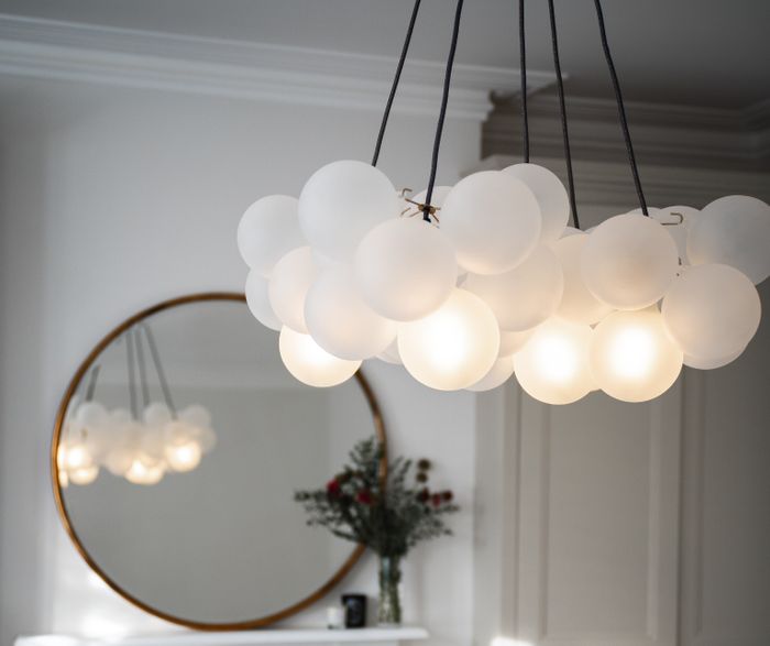 Large Frosted Bubble Chandelier