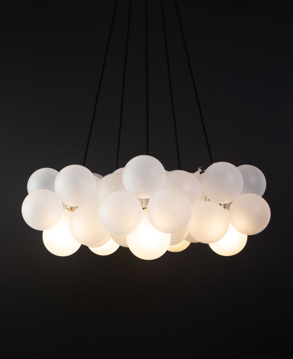 Large Frosted Bubble Chandelier