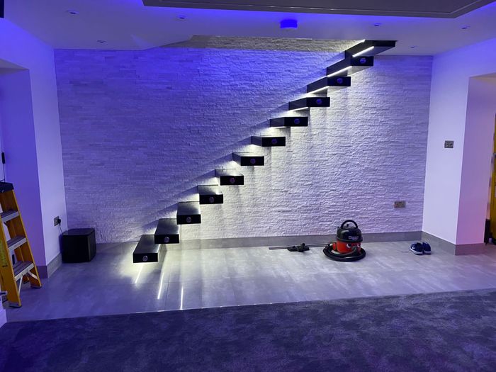 Est 1989 Staircase both floating and central spine