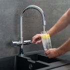 5 IN 1 SPARKLING & INSTANT BOILING, CHILLED FILTERED WATER TAP | AQUATAP FIZZ C SHAPE | POLISHED CHROME