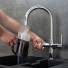 5 IN 1 SPARKLING & INSTANT BOILING, CHILLED FILTERED WATER TAP | AQUATAP FIZZ C SHAPE | POLISHED CHROME