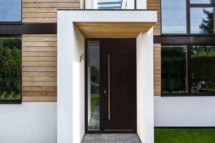 Stylish aluminium front doors