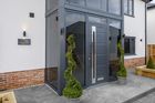 Stylish aluminium front doors