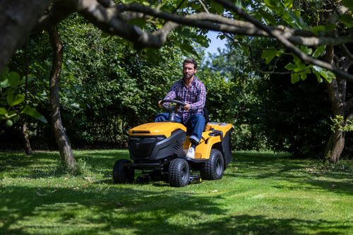 Robot and ride on lawn mower provided by STIGA