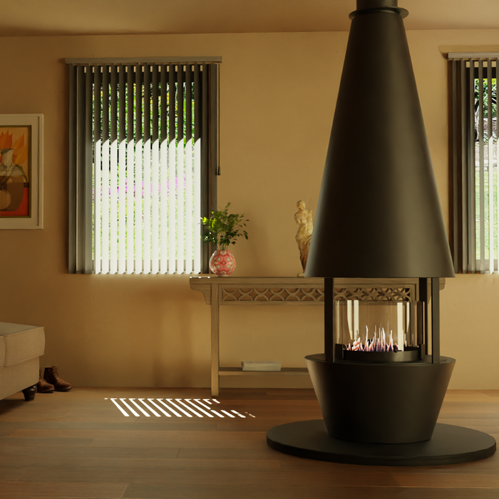 Designer fireplace provided by SERO Fires