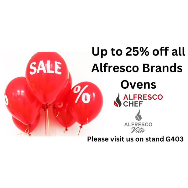 Up to 25% off all Alfresco Brands ovens