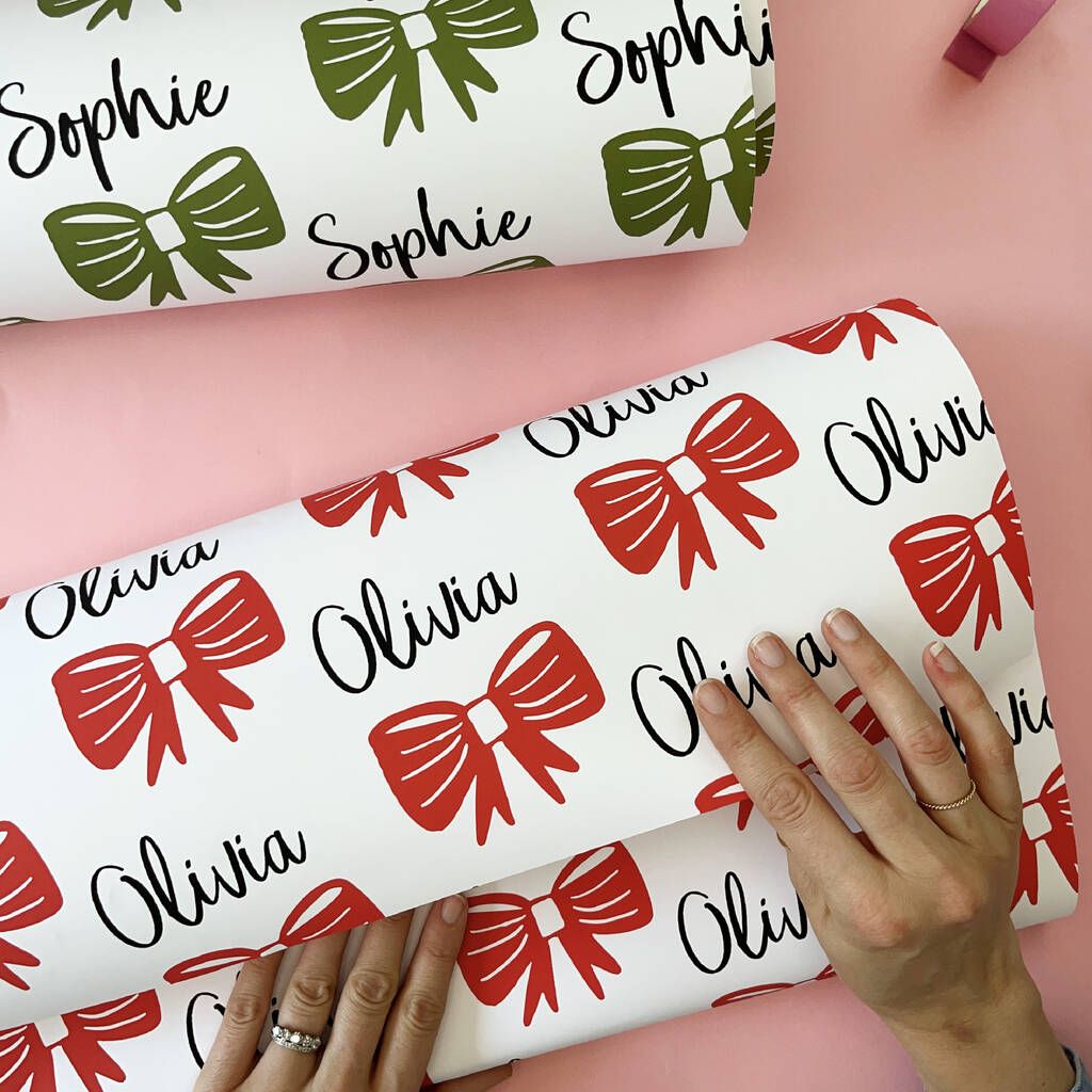 personalised bow wrap