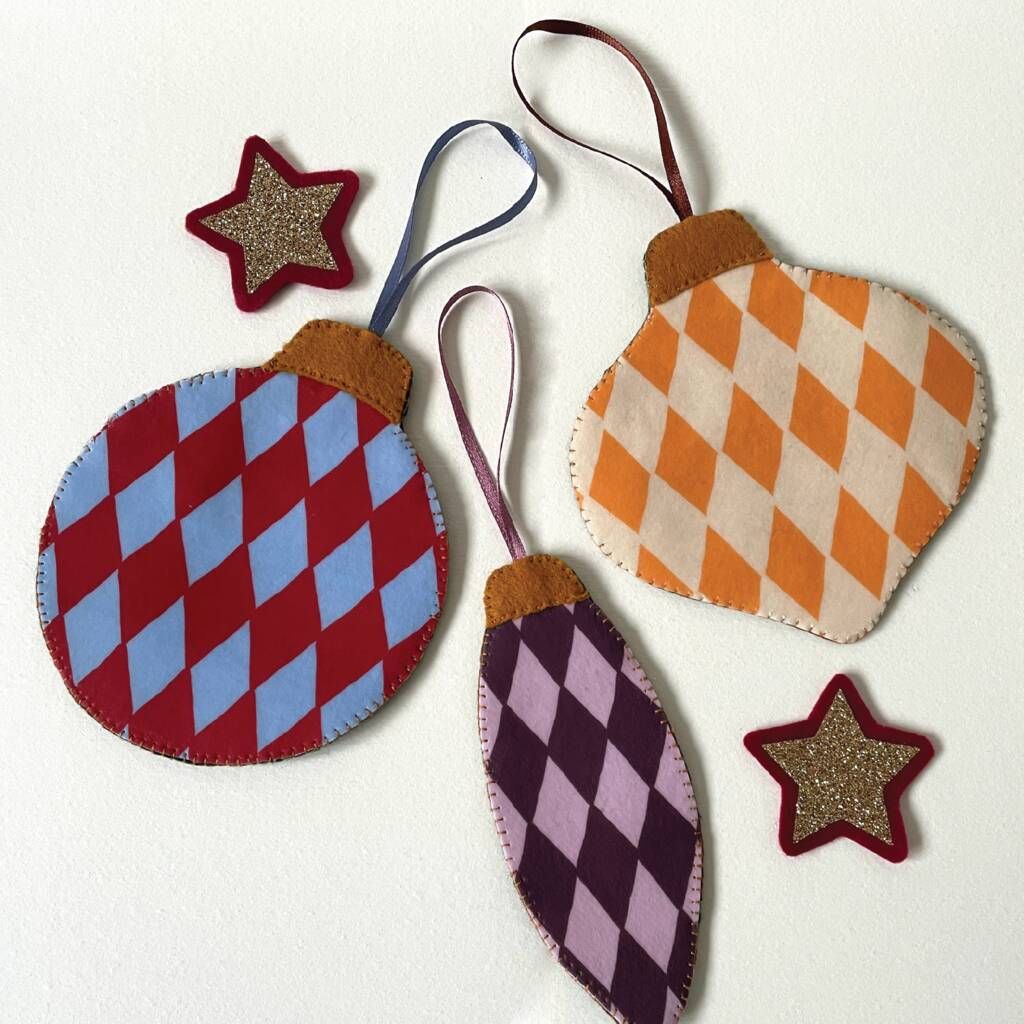 stitched baubles