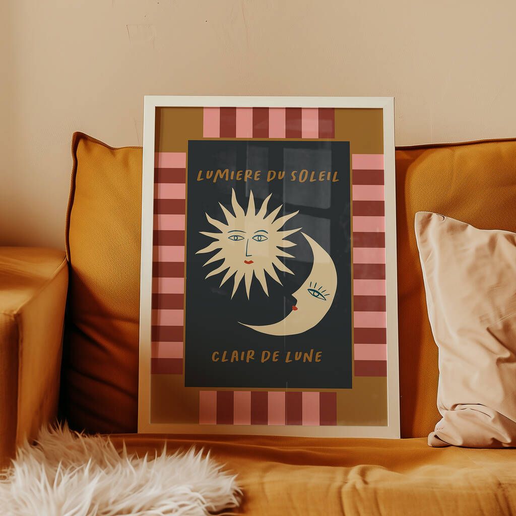 sun moon print