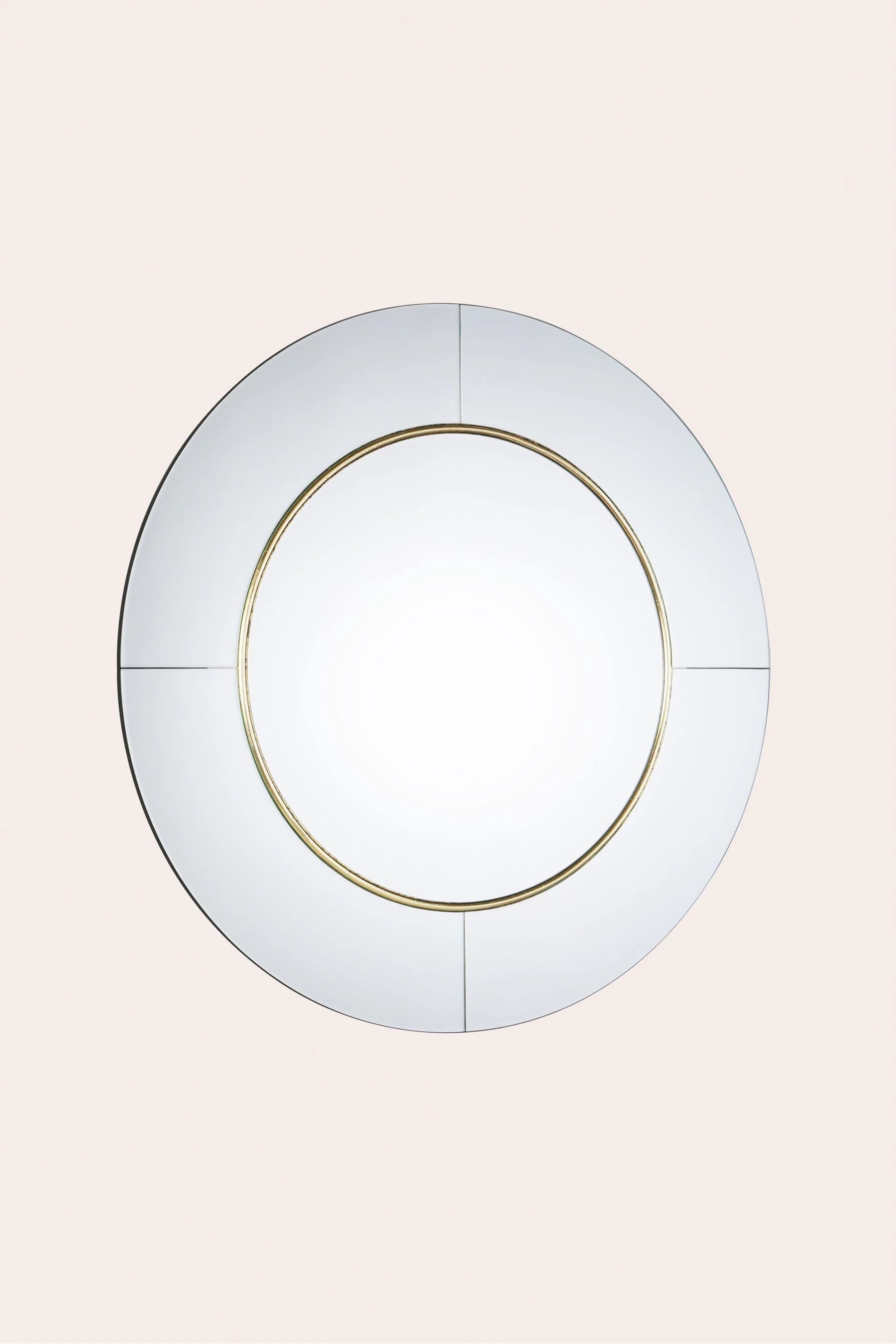 Maya Round Mirror With Mottled Bronze Band