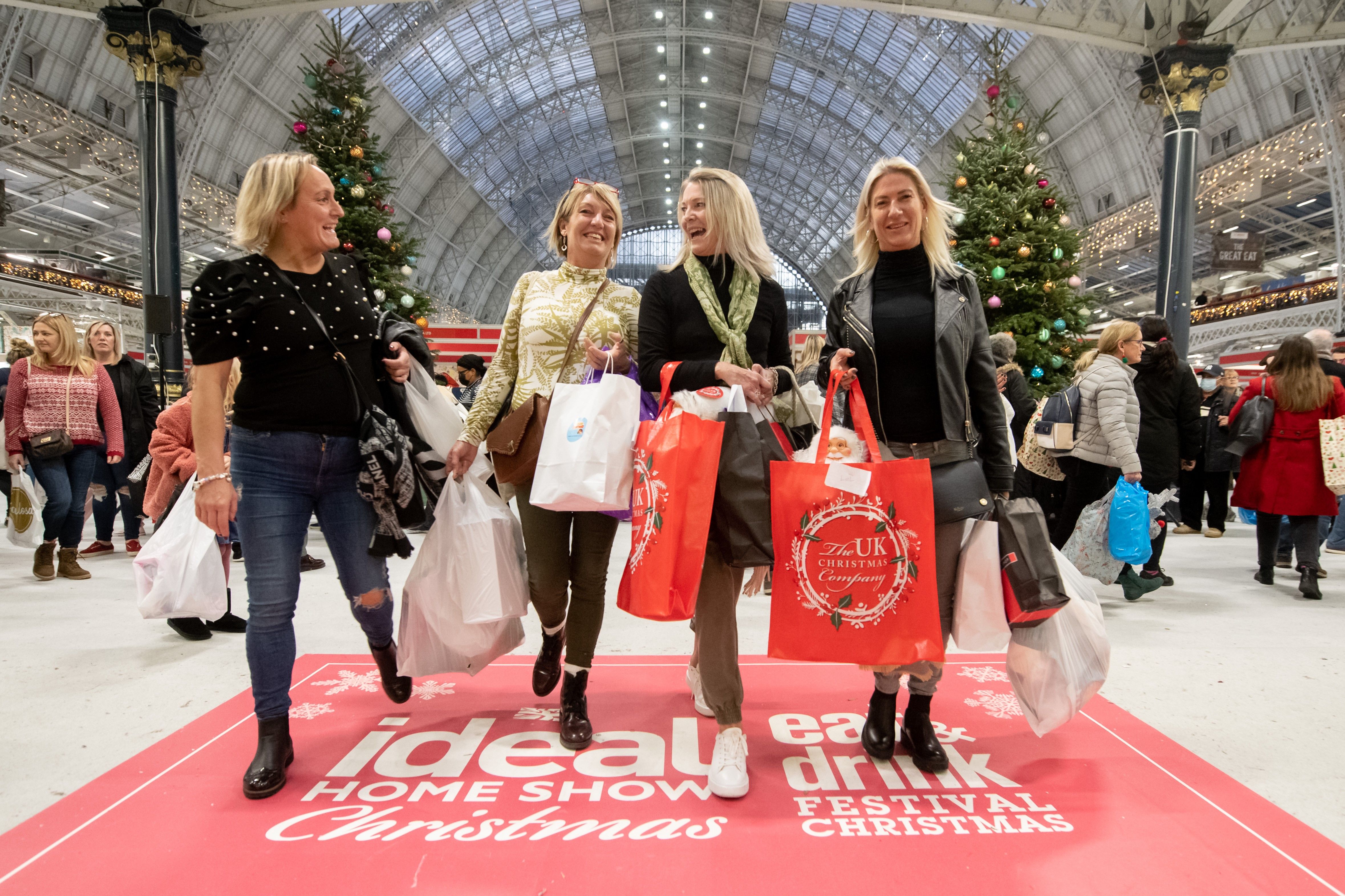 Shopping at the Ideal Home Show Christmas