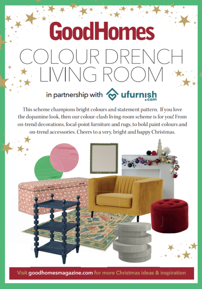 Colour Drench Living Room - Ideal Home Show Christmas