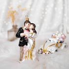 Wedding Couple Glass Christmas Ornament