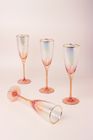 SET OF 4 LUSTRE PEARL HAMMERED TEXTURED CHAMPAGNE, WINE, TUMBLER FLUTE DRINKING GLASSES