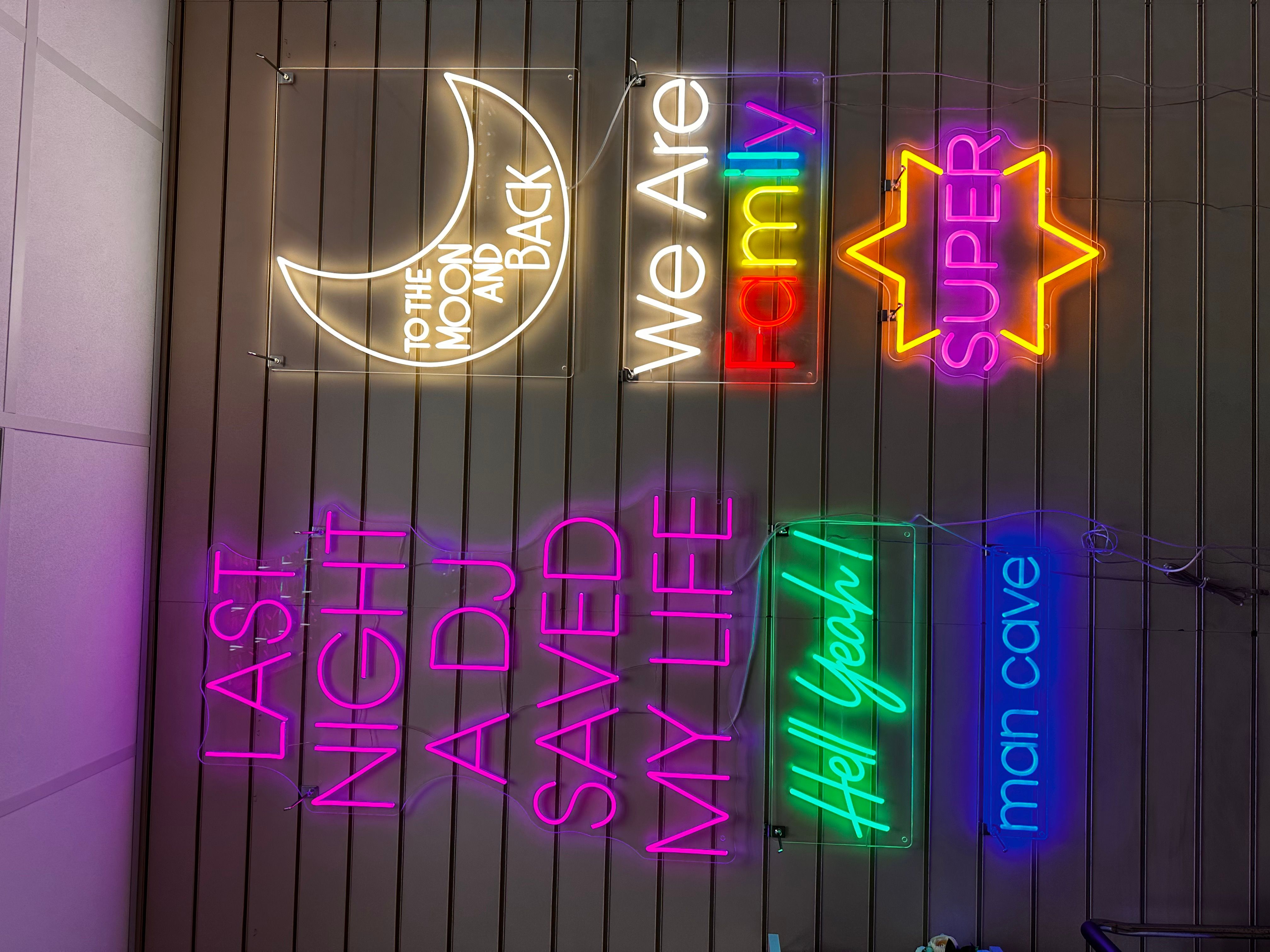 Classic range of LED neon signs