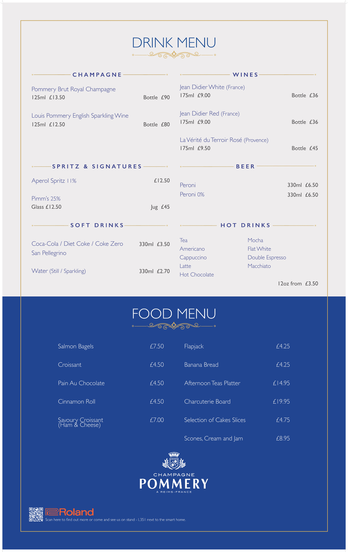 Champagne Bar Menu