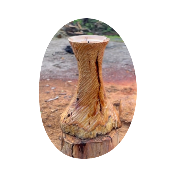 Bird Bath carved