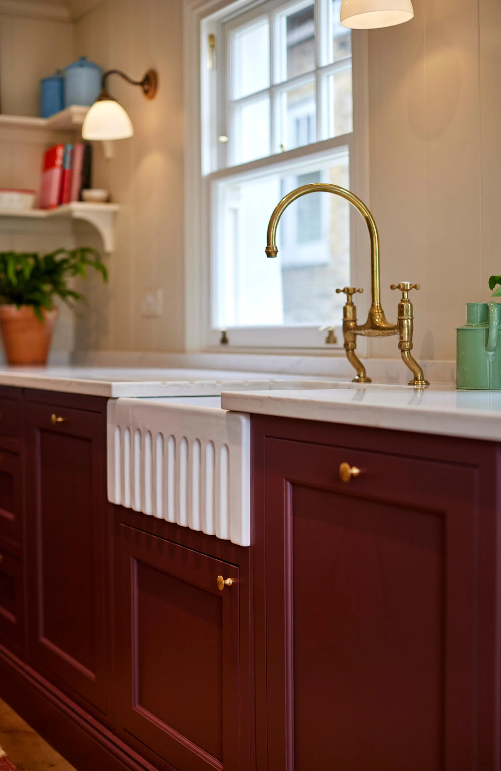 smile kitchens rich red