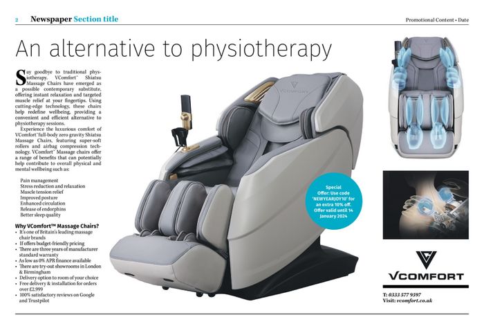 VComfort Massage Chairs Published in Guardian