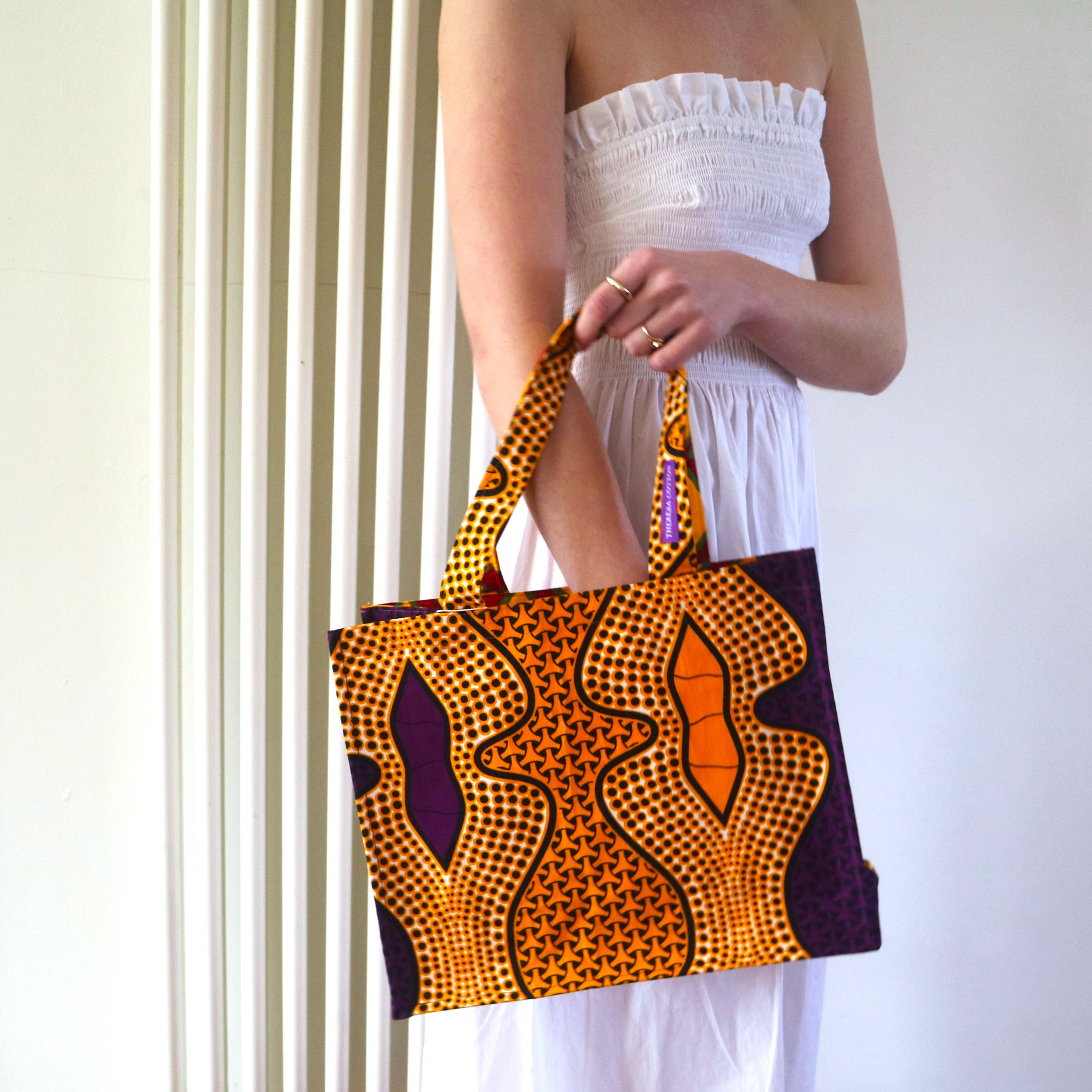 African Print Reversible Bags