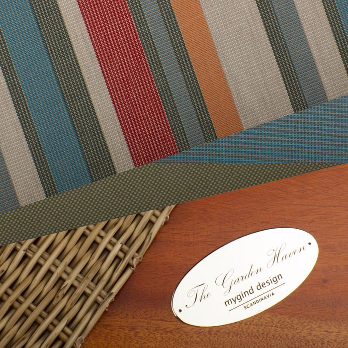 Captain Seat Mahogany - Dunes Teal Straw