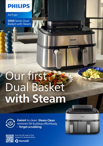 Philips Dual Basket Airfryer with Steam - 5000 Series