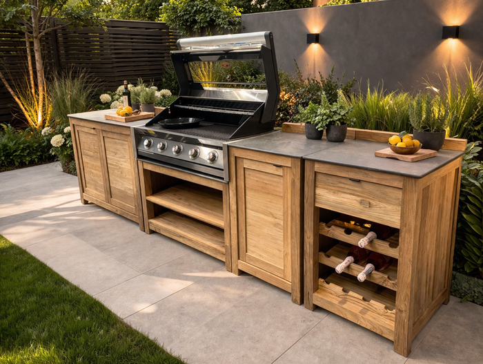 Bari Teak Outdoor Kitchen