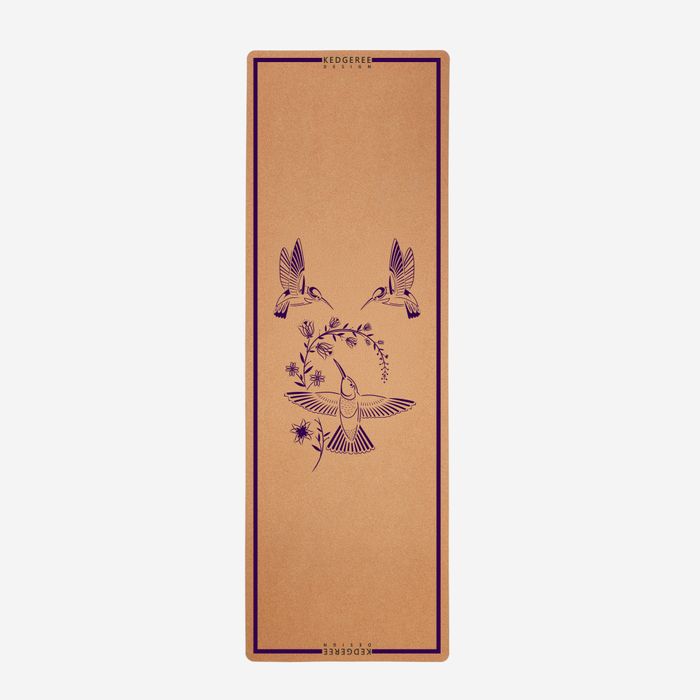 Humming Bird Cork Yoga Mat