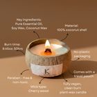 Hand-poured plant-based coconut shell candle