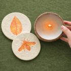 Hand Made Coasters/ Candle Lid