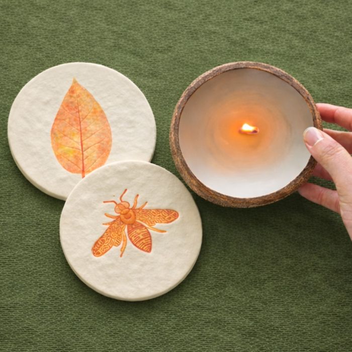 Hand Made Coasters/ Candle Lid