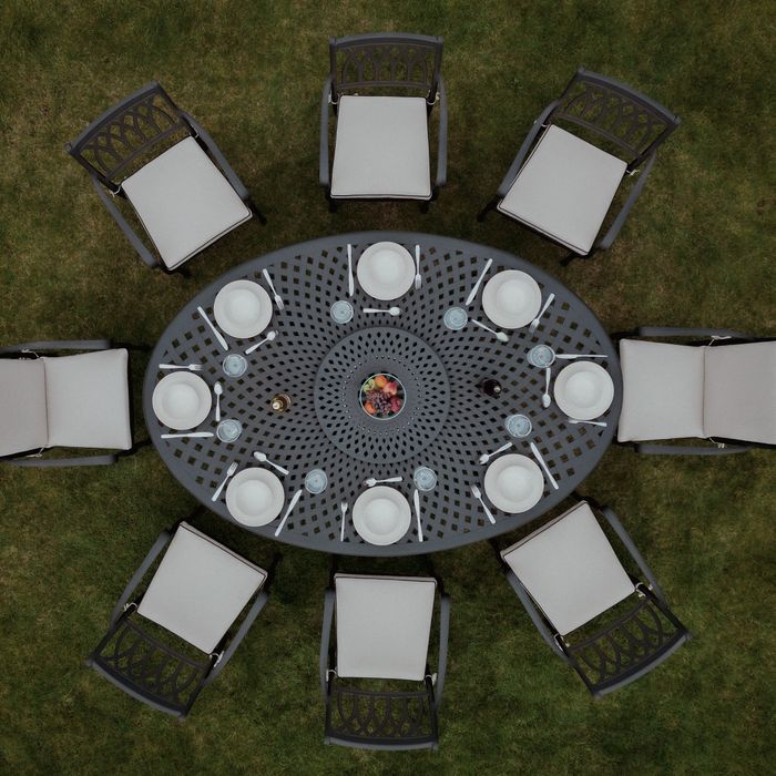 Blenheim 8 - 10 seater oval patio set