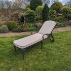 Cast aluminium sun lounger.