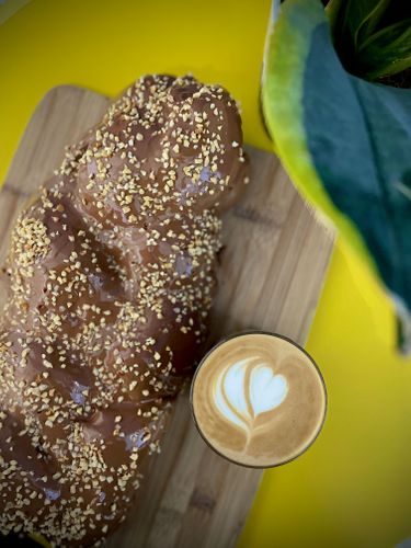 Hazelnut and Chocolate Praline Tsoureki (Brioche)