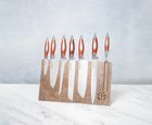7 Piece Set with Leather Magnetic Knife Block