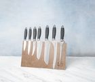 7 Piece Set with Leather Magnetic Knife Block