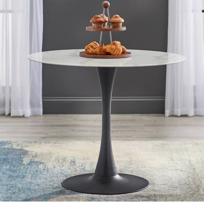 Premium Round Marble Dining Table with Contemporary Design