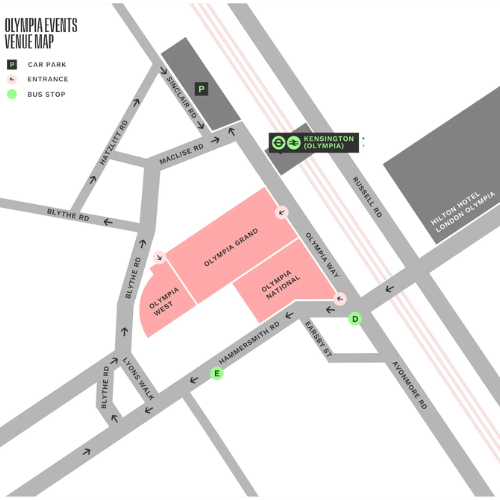 olympia events venue map