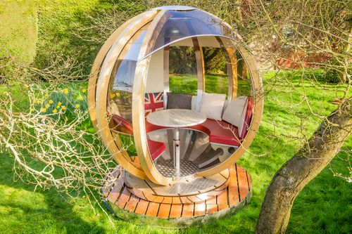 Ornate Garden Rotating Lounger Garden Pod