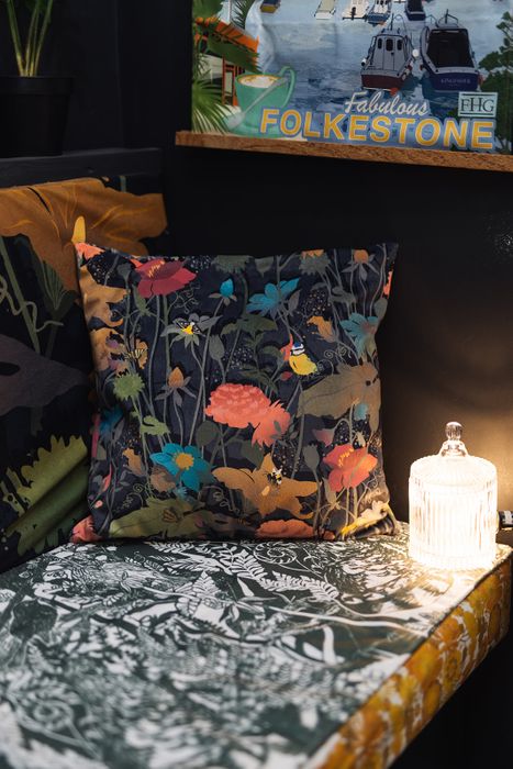 Kentish Garden at Night — Luxury Velvet Cushion Cover