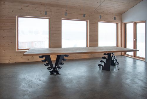 Viking – Oak and Steel Table
