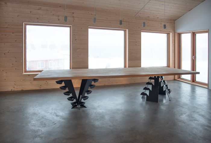Viking – Oak and Steel Table