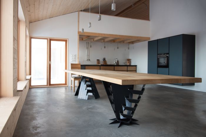 Viking – Oak and Steel Table