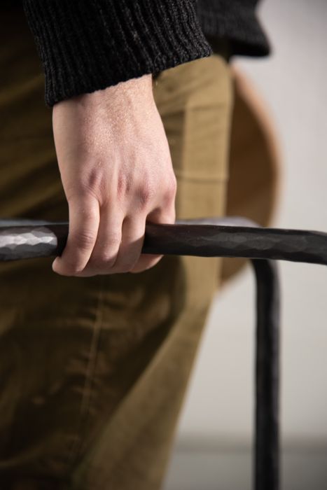 Tupperstoo – Hand-Forged Steel and Wood Stool
