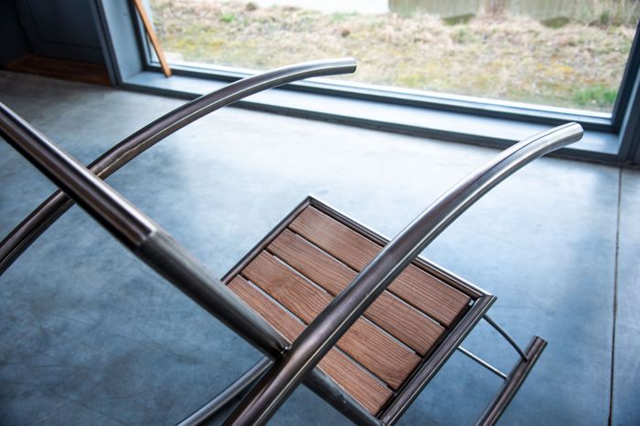 Wiggiwagga – Ash and Stainless Steel Rocking Chair